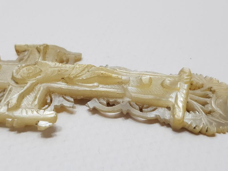 OSMANLI DÖNEMİ RUM İŞİ SEDEF HAÇ KOLYE UCU