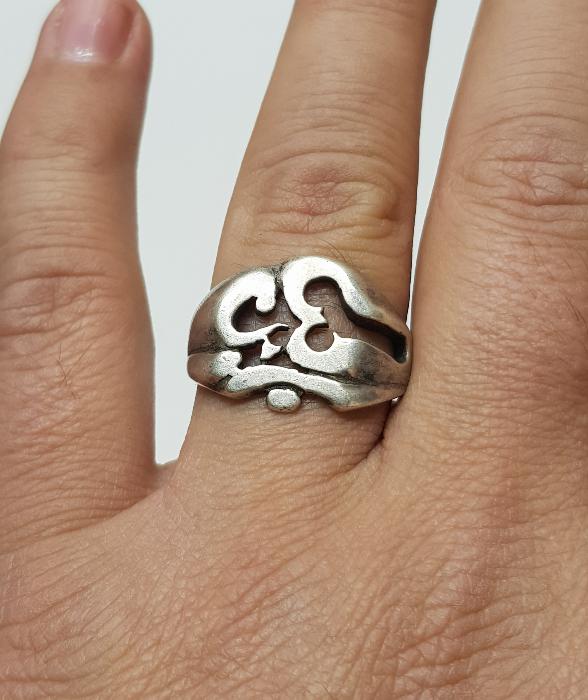 TACI OSMANLICA YAZILI GÜMÜŞ ERKEK YÜZÜĞÜ