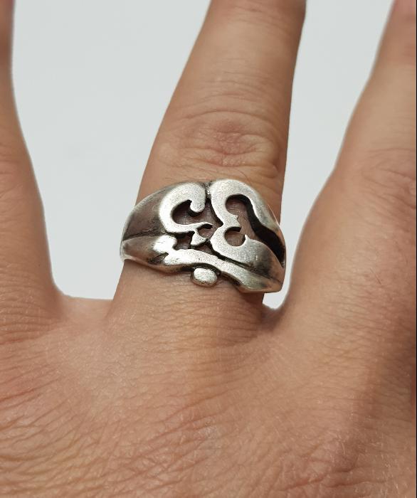 TACI OSMANLICA YAZILI GÜMÜŞ ERKEK YÜZÜĞÜ