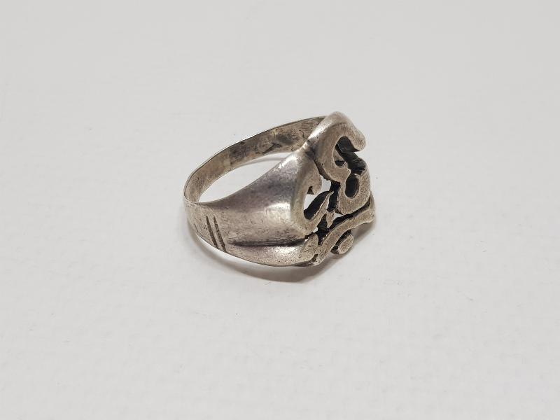 TACI OSMANLICA YAZILI GÜMÜŞ ERKEK YÜZÜĞÜ