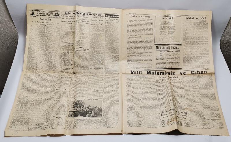 12 KASIM 1938 CUMHURİYET GAZETESİ - ATATÜRK'ÜN VEFAT HABERLERİ  