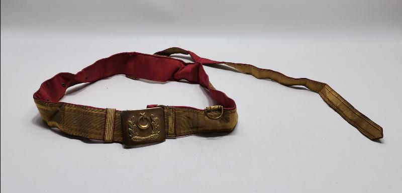 1930'LARDAN ALTIN SIRMA İŞLEMELİ SUBAY KEMERİ