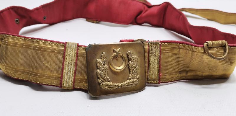 1930'LARDAN ALTIN SIRMA İŞLEMELİ SUBAY KEMERİ