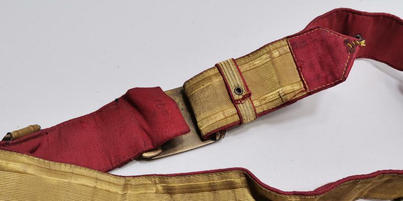 1930'LARDAN ALTIN SIRMA İŞLEMELİ SUBAY KEMERİ