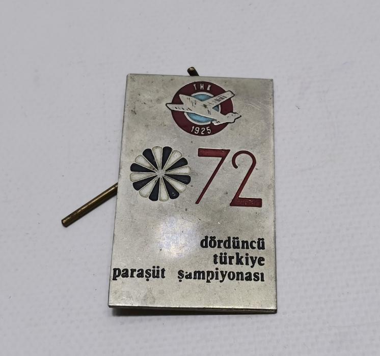1972 TÜRK HAVA KURUMU 4. TÜRKİYE PARAŞÜT ŞAMPİYONASI MADALYASI