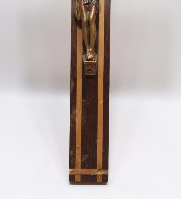 ANTİKA HIRİSTİYAN İŞİ ÇARMIHA GERİLMİŞ HAZRETİ İSA HAYKELİ