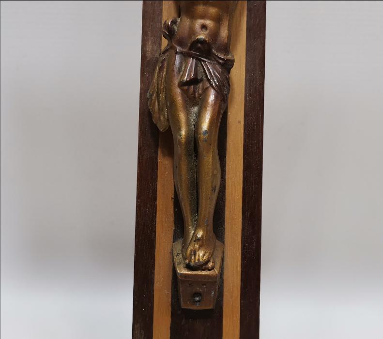 ANTİKA HIRİSTİYAN İŞİ ÇARMIHA GERİLMİŞ HAZRETİ İSA HAYKELİ