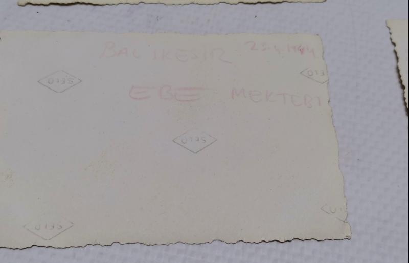 BALIKESİR KÖY EBE MEKTEBİ 1944 TARİHLİ 4 ADET FOTOĞRAF