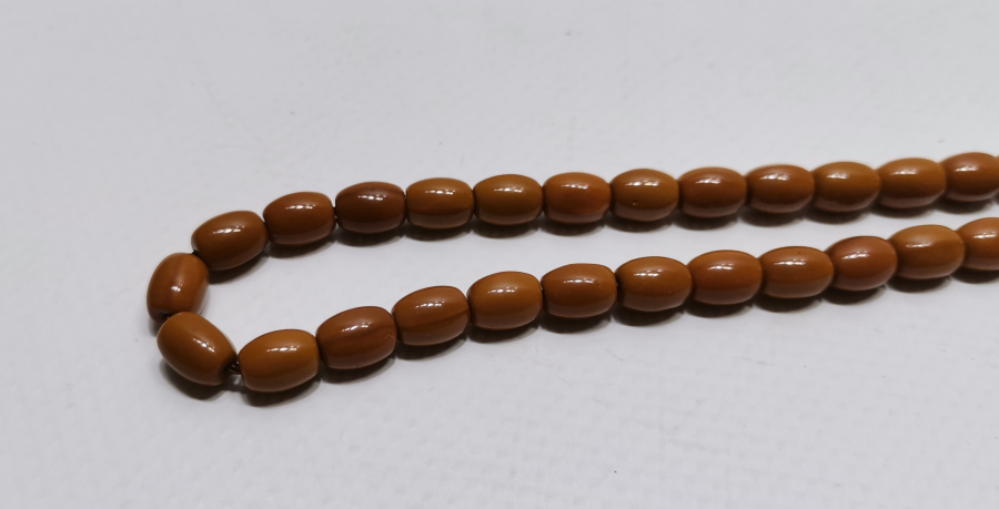 MERCANİ RENKTE OSMANLI DÖNEMİ NADİR BEYKOZ NAMAZ TESPİHİ