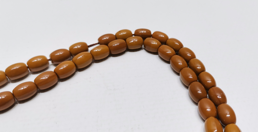 MERCANİ RENKTE OSMANLI DÖNEMİ NADİR BEYKOZ NAMAZ TESPİHİ