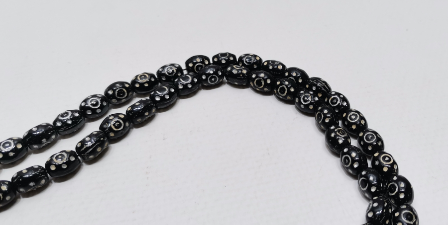 NADİR RENKTE OSMANLI DÖNEMİ GÜMÜŞ VARAKLI BEYKOZ NAMAZ TESPİHİ