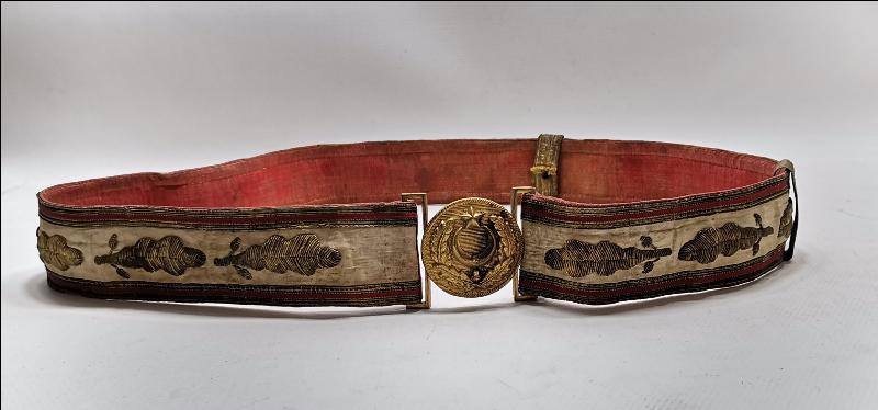 OSMANLI DÖNEMİ ALTIN SIRMA İŞLEMELİ PAŞA KEMERİ