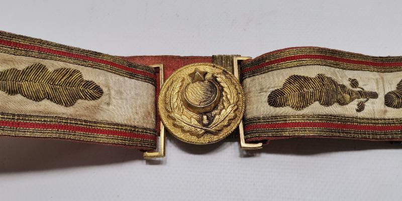 OSMANLI DÖNEMİ ALTIN SIRMA İŞLEMELİ PAŞA KEMERİ