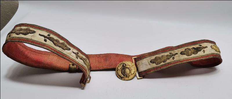 OSMANLI DÖNEMİ ALTIN SIRMA İŞLEMELİ PAŞA KEMERİ