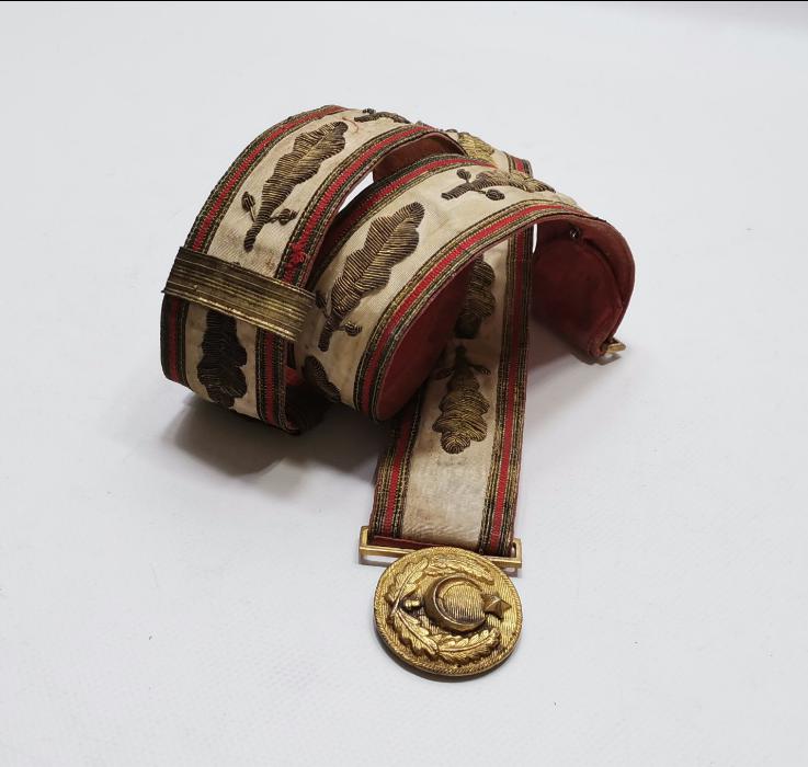 OSMANLI DÖNEMİ ALTIN SIRMA İŞLEMELİ PAŞA KEMERİ