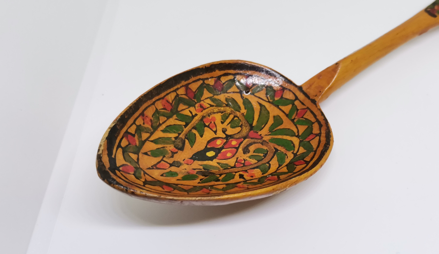 OSMANLICA KONYA YAZILI OSMANLI DÖNEMİ EL BOYAMA MEVLEVİ KAŞIK