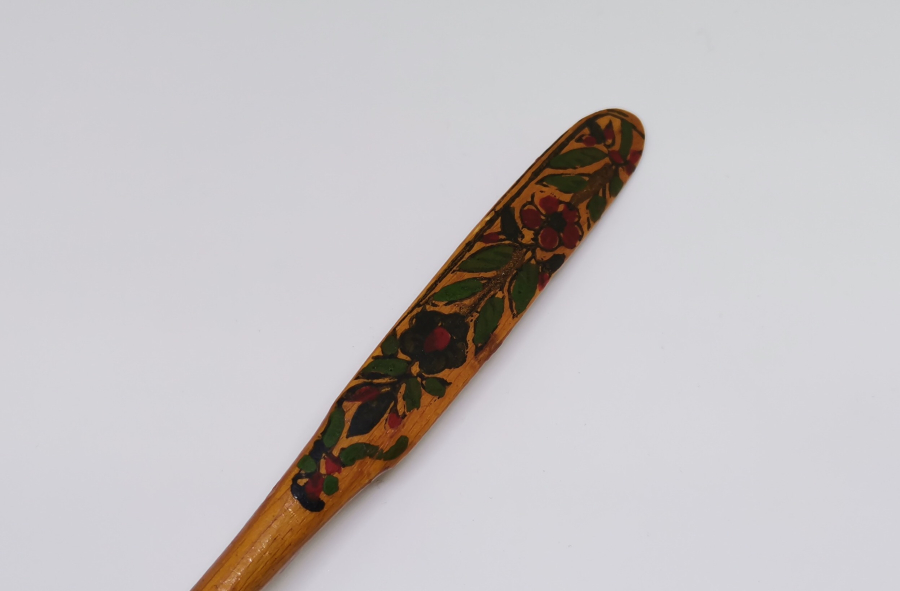 OSMANLICA KONYA YAZILI OSMANLI DÖNEMİ EL BOYAMA MEVLEVİ KAŞIK