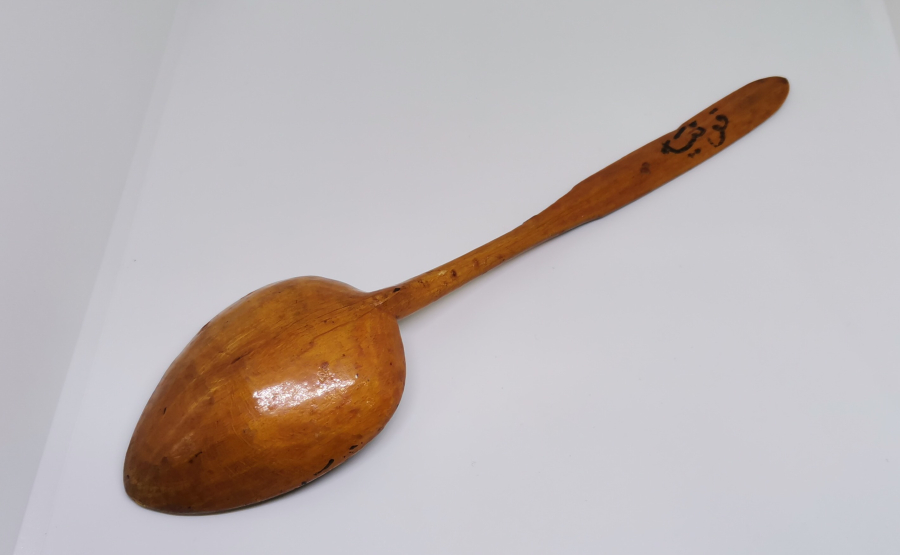 OSMANLICA KONYA YAZILI OSMANLI DÖNEMİ EL BOYAMA MEVLEVİ KAŞIK