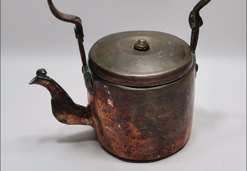 OSMANLICA YAZILI BAKIR ÇAYDANLIK 