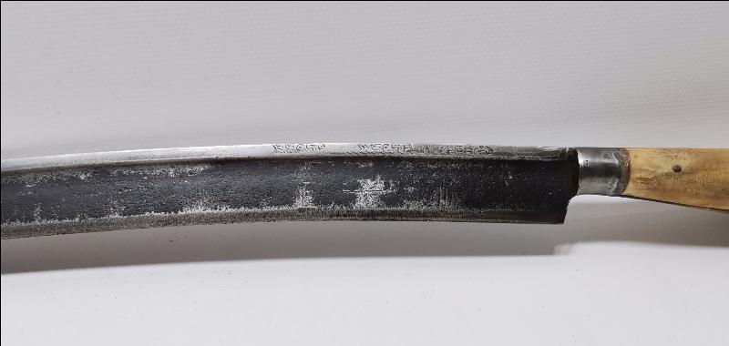 OSMANLICA YAZILI YATAĞAN KILIÇ