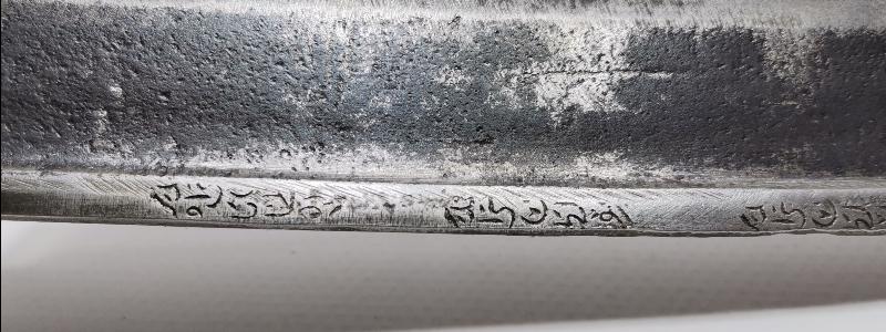 OSMANLICA YAZILI YATAĞAN KILIÇ