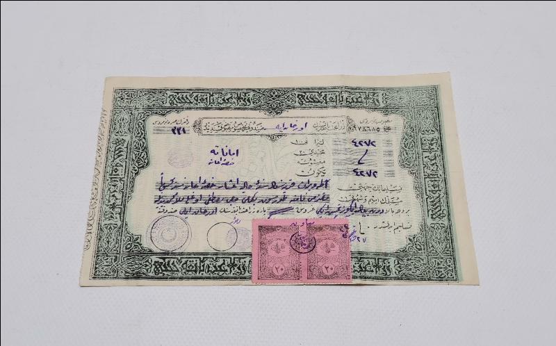 OSMANLICA ZİRAAT BANKASI ÇEK