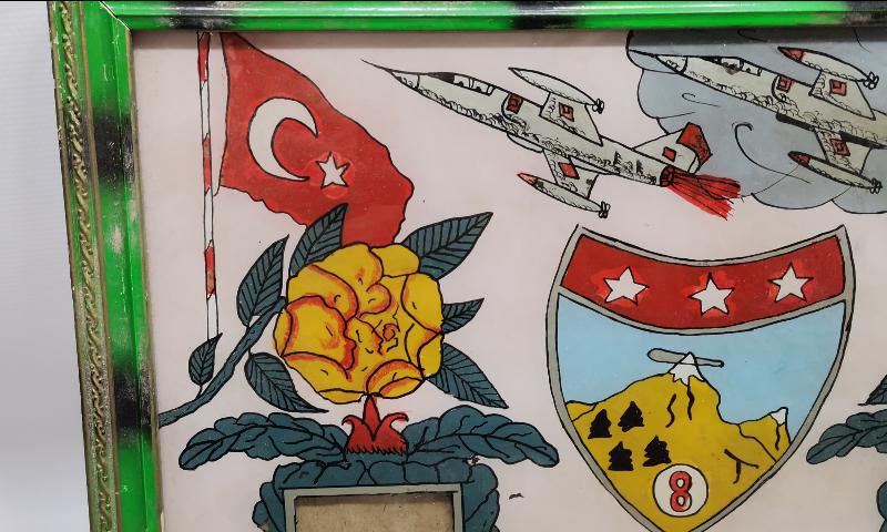 TÜRK HAVA KUVVETLERİ 8. ANA JET ÜSSÜ KONULU CAM ALTI TABLO