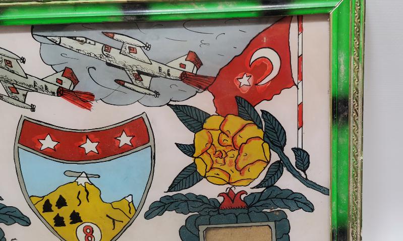 TÜRK HAVA KUVVETLERİ 8. ANA JET ÜSSÜ KONULU CAM ALTI TABLO