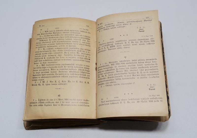 1933-1934 TARİHLİ CİLTLENMİŞ JANDARMA MECMUASI