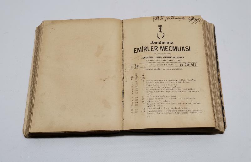 1933-1934 TARİHLİ CİLTLENMİŞ JANDARMA MECMUASI