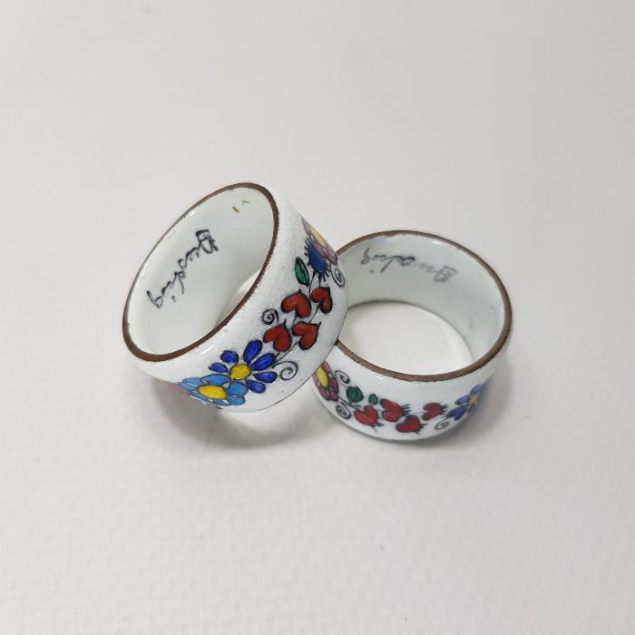 ANTİKA SANATÇI İMZALI BİR ÇİFT MİNELİ PEÇETELİK