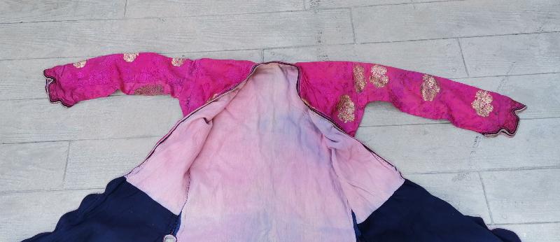 OSMANLI DÖNEMİ ALTIN SIRMA İŞLMELİ İPEK ELMASİYE ÜÇ ETEK 