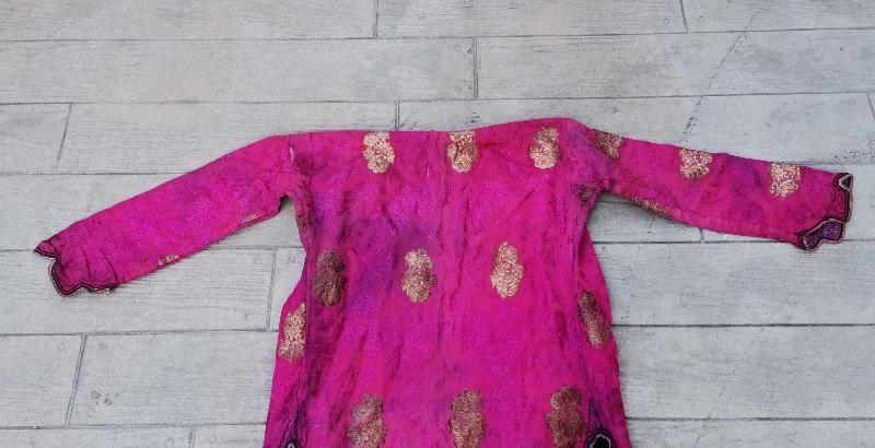 OSMANLI DÖNEMİ ALTIN SIRMA İŞLMELİ İPEK ELMASİYE ÜÇ ETEK 