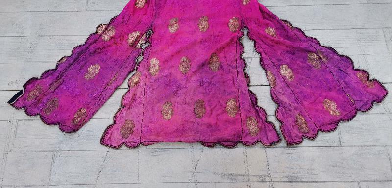 OSMANLI DÖNEMİ ALTIN SIRMA İŞLMELİ İPEK ELMASİYE ÜÇ ETEK 