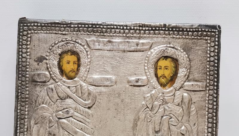 OSMANLI DÖNEMİ ERMENİ İŞİ GÜMÜŞ İKONA