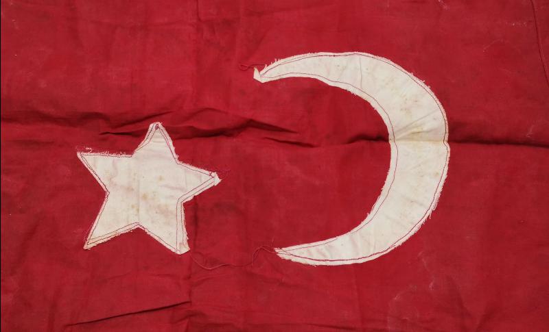 OSMANLI SON DÖNEM EL YAPIMI BAYRAK