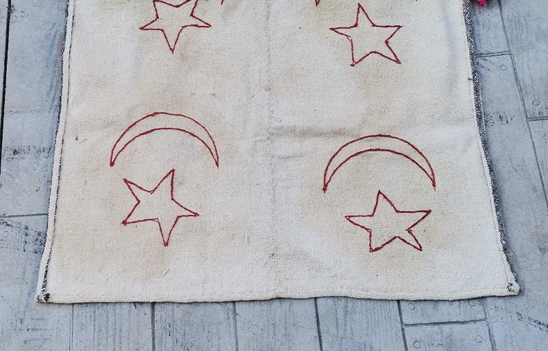 OSMANLICA HOŞ GELDİNİZ ÇADIRIMIZA YAZILI AY YILDIZ İŞLEMELİ ÇADIR TAKI