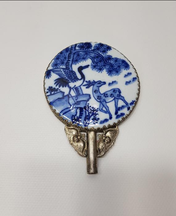 ANTİKA PORSELEN EL AYNASI