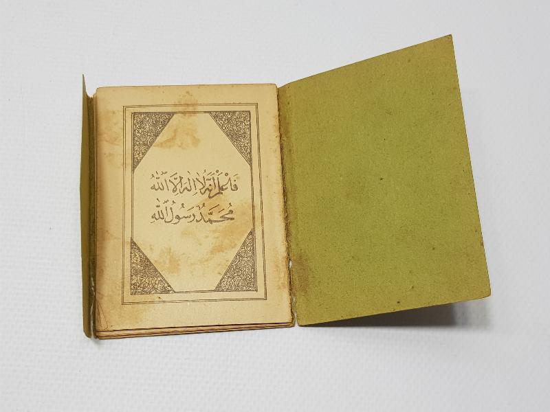 ÇANAKKALE SAVAŞINDA YARALI ASKERLERE DAĞITILMIŞ ENVER PAŞA İMZALI NADİR ENAM-I ŞERİF