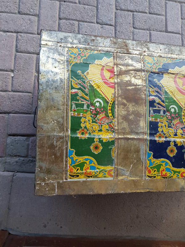 OSMANLI DEVLET ARMALARIYLA SÜSLÜ ÇEYİZ SANDIĞI