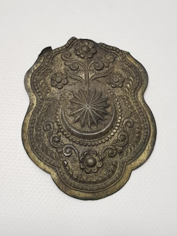 OSMANLI DÖNEMİ AY YILDIZLI GÜMÜŞ GELİN KEMERİ TOKASI 
