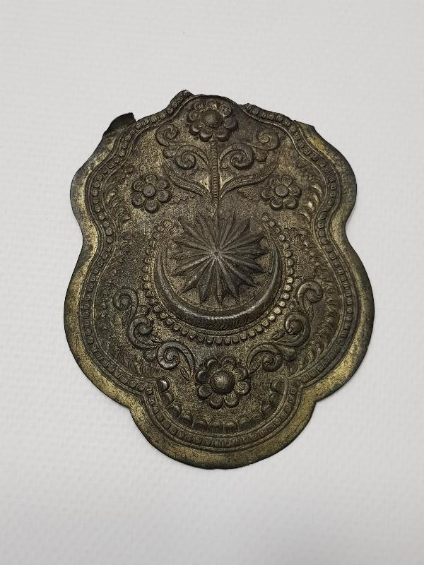 OSMANLI DÖNEMİ AY YILDIZLI GÜMÜŞ GELİN KEMERİ TOKASI 