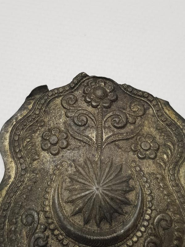 OSMANLI DÖNEMİ AY YILDIZLI GÜMÜŞ GELİN KEMERİ TOKASI 