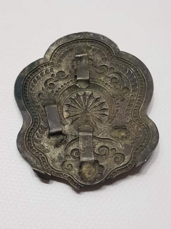 OSMANLI DÖNEMİ AY YILDIZLI GÜMÜŞ GELİN KEMERİ TOKASI 