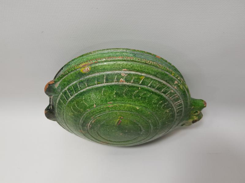 OSMANLI DÖNEMİ ÇOK NADİR EL BOYAMA SIRLI SERAMİK MATARA