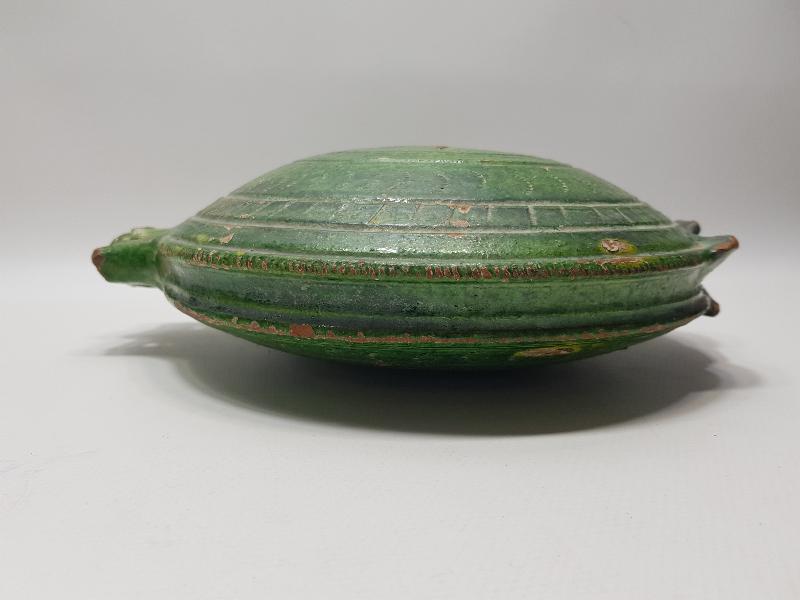 OSMANLI DÖNEMİ ÇOK NADİR EL BOYAMA SIRLI SERAMİK MATARA