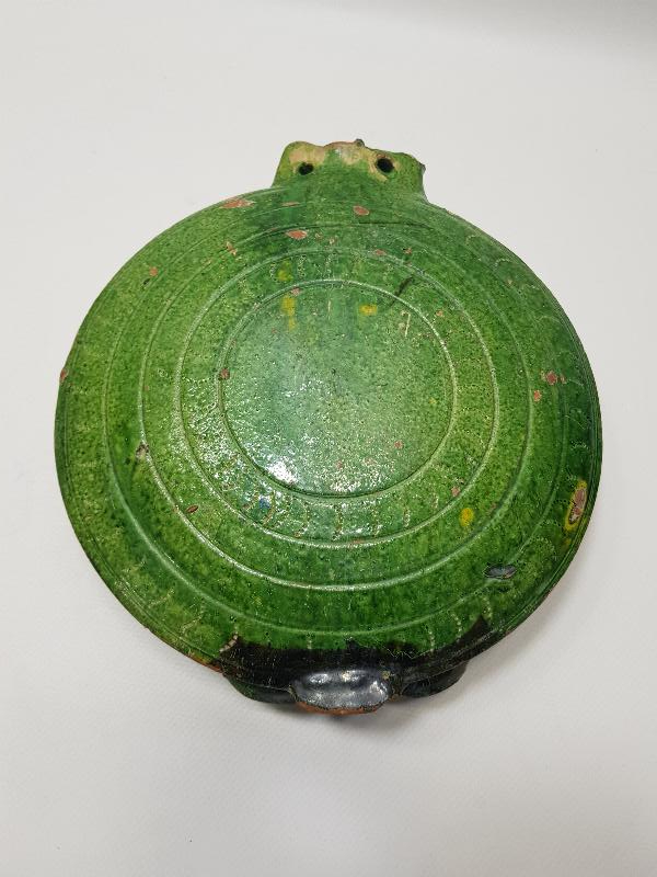 OSMANLI DÖNEMİ ÇOK NADİR EL BOYAMA SIRLI SERAMİK MATARA