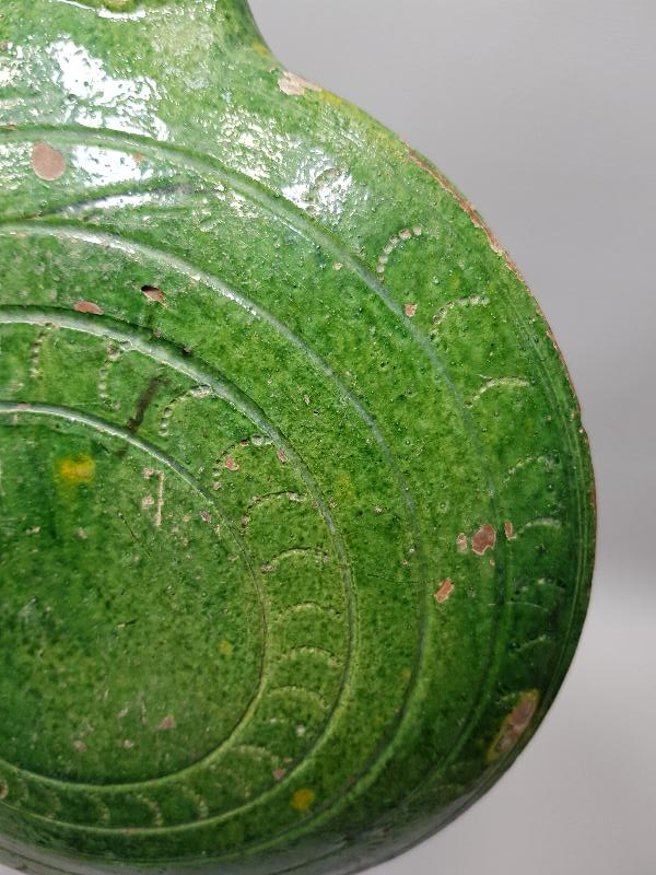 OSMANLI DÖNEMİ ÇOK NADİR EL BOYAMA SIRLI SERAMİK MATARA