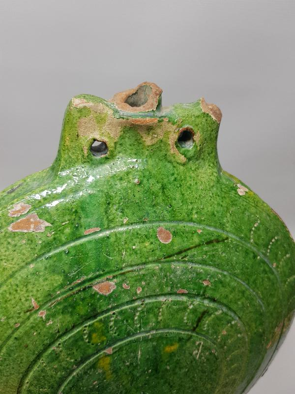 OSMANLI DÖNEMİ ÇOK NADİR EL BOYAMA SIRLI SERAMİK MATARA