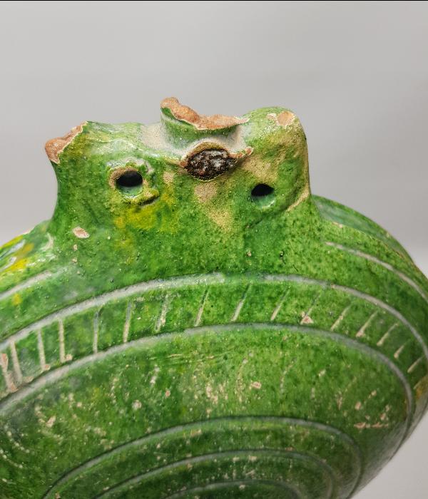 OSMANLI DÖNEMİ ÇOK NADİR EL BOYAMA SIRLI SERAMİK MATARA